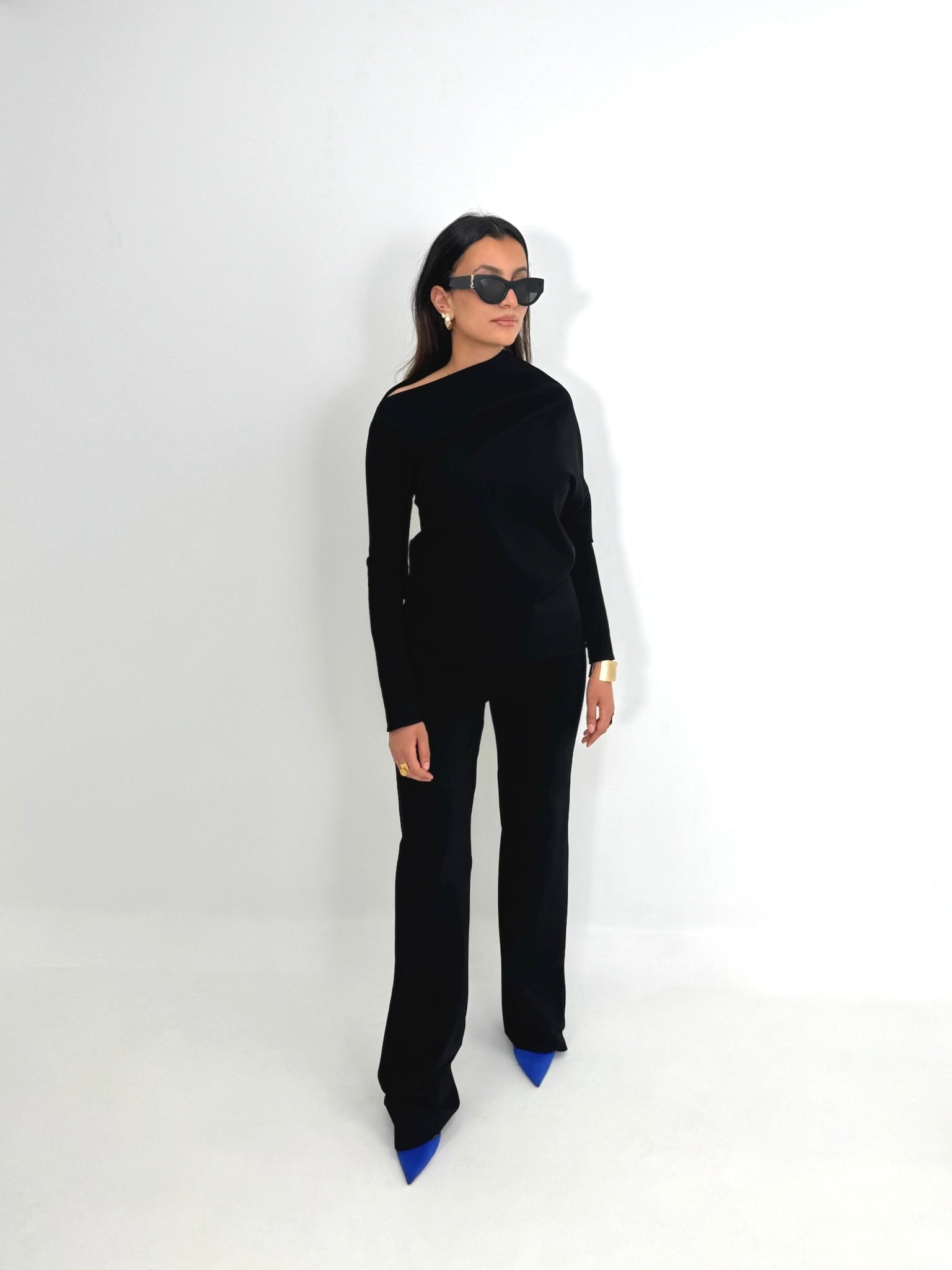 Pantalon tailleur noir
