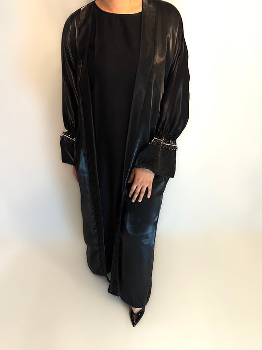 Abaya Yed noire avec voile