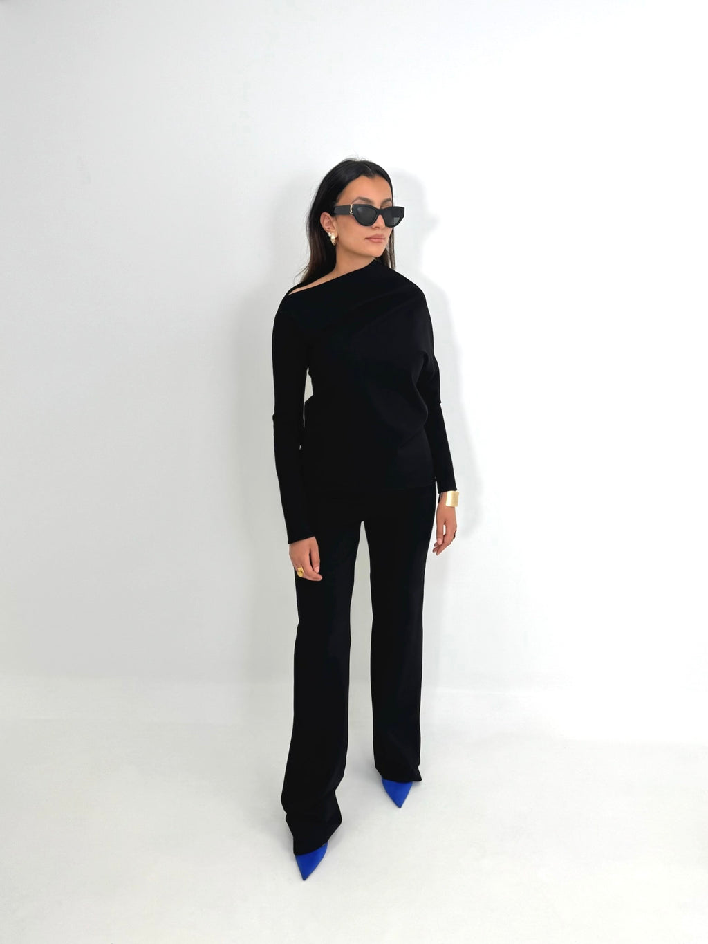 Pantalon tailleur noir