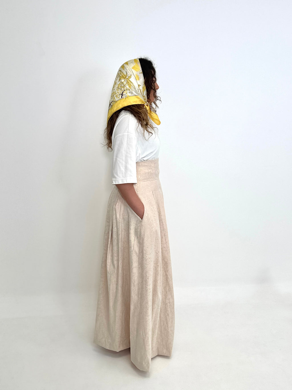 Maxi jupe brocard