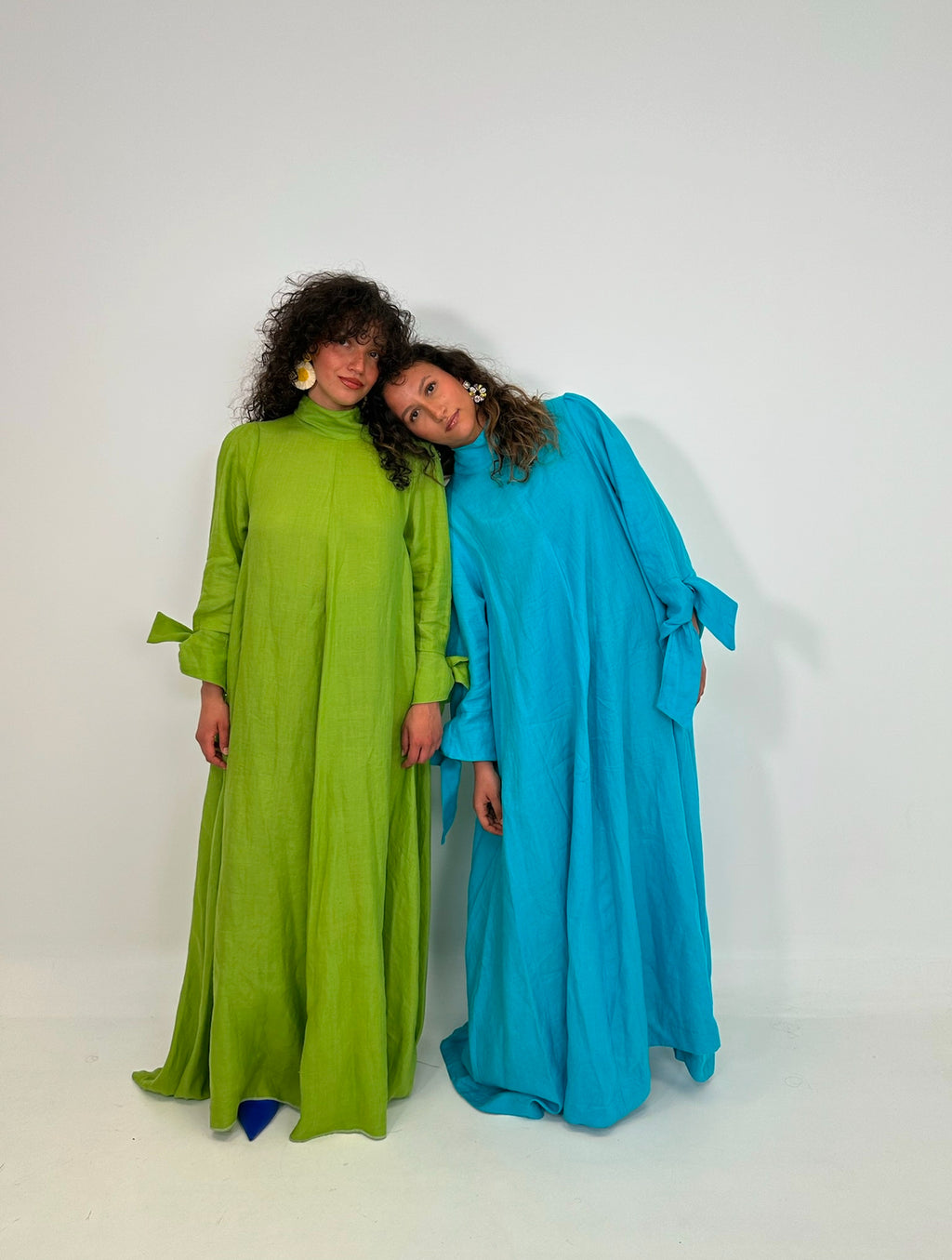 Robe en lin verte
