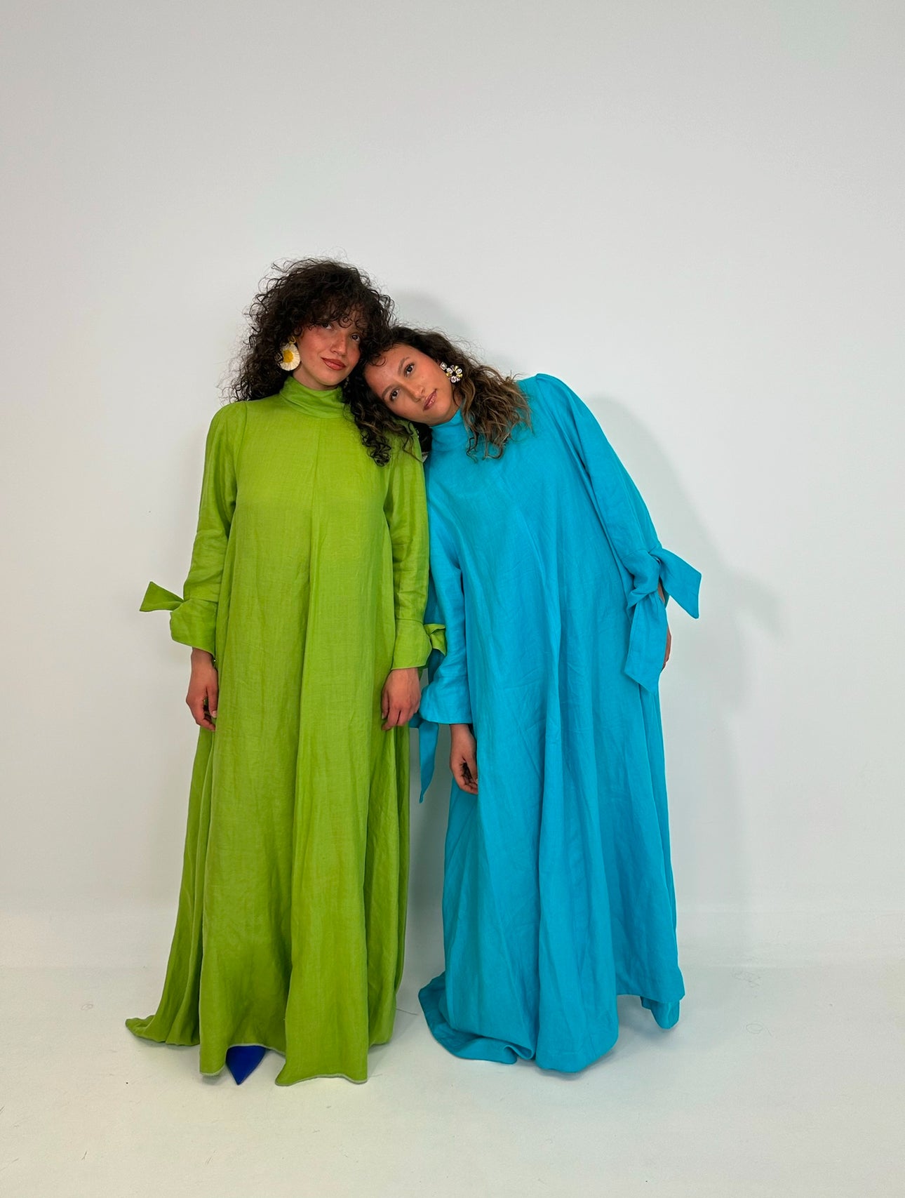 Robe en lin verte