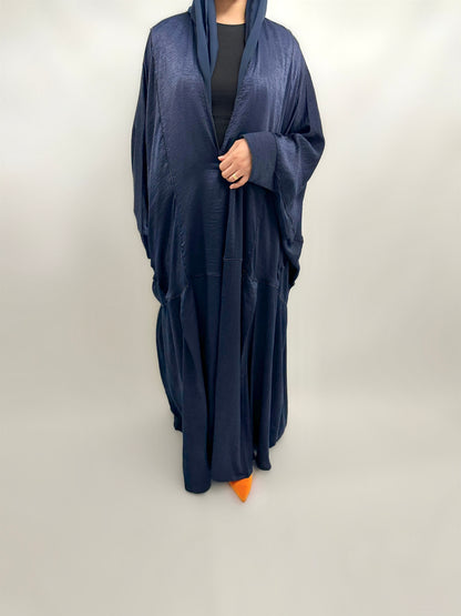 Abaya Doha bleu nuit avec voile